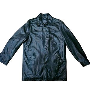 Banana Republic Men's Black Leather Jacket. Size S.